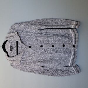 Express Y2K Preppy Collared Button Front Chunky grandpa cardigan Large